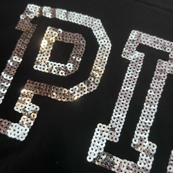 Victoria’s Secret Pink Black Sequined 3/4 Length Top - Picture 8 of 11